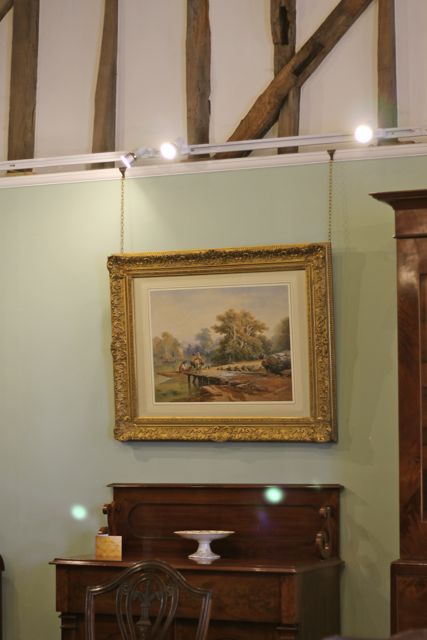 Antique Painting in Converted Barn, Chantecleer Antiques